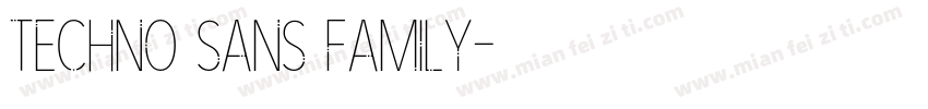 techno sans family字体转换